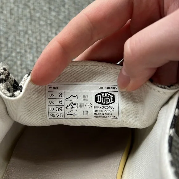 Hey Dude Womens Wendy Slip On Loafer Shoes Grey Cheetah - Picture 10 of 10